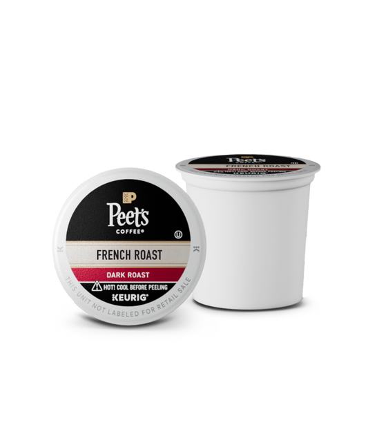 Peet's Coffee French Roast K-Cup on a white background