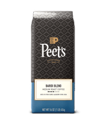 Peet's coffee Baridi blend bag with black and blue design on a transparent background